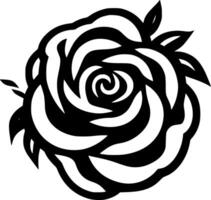 Flower, Black and White Vector illustration