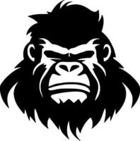 Gorilla, Black and White Vector illustration