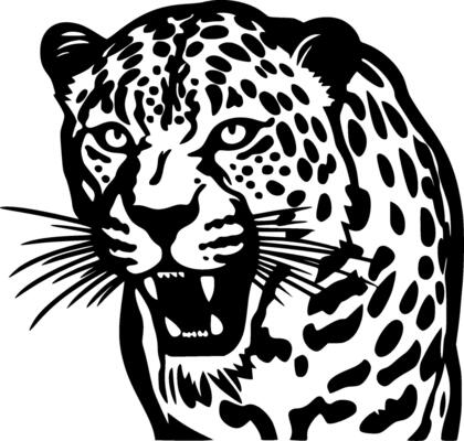 Leopard, Minimalist and Simple Silhouette - Vector illustration