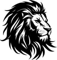 Lion - Black and White Isolated Icon - Vector illustration