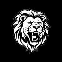 Lion, Black and White Vector illustration