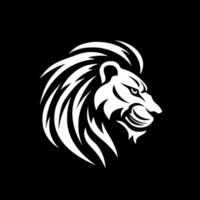 Lion - Black and White Isolated Icon - Vector illustration