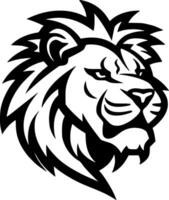 Lion, Black and White Vector illustration