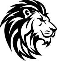 Lion, Black and White Vector illustration