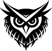 Owl - Black and White Isolated Icon - Vector illustration