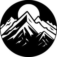 Mountain - Black and White Isolated Icon - Vector illustration