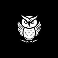 Owl - Black and White Isolated Icon - Vector illustration