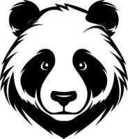 panda - minimalista y plano logo - vector ilustración