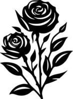 Roses, Minimalist and Simple Silhouette - Vector illustration