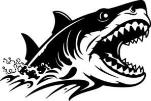 tiburón, minimalista y sencillo silueta - vector ilustración