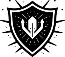 Shield, Minimalist and Simple Silhouette - Vector illustration