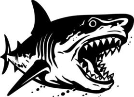 tiburón - minimalista y plano logo - vector ilustración