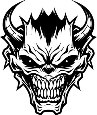 Skull, Minimalist and Simple Silhouette - Vector illustration