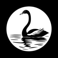 cisne, minimalista y sencillo silueta - vector ilustración