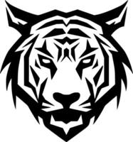 Tiger - Black and White Isolated Icon - Vector illustration