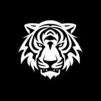 Tigre - negro y blanco aislado icono - vector ilustración