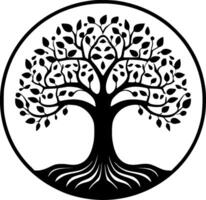 Tree of Life, Minimalist and Simple Silhouette - Vector illustration