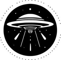 UFO - Minimalist and Flat Logo - Vector illustration