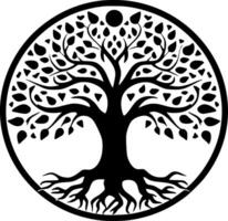 Tree of Life, Minimalist and Simple Silhouette - Vector illustration