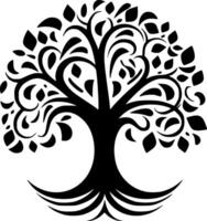 Tree of Life, Minimalist and Simple Silhouette - Vector illustration