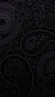 seamless abstract black floral vine pattern photo