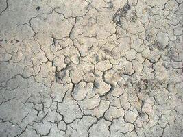 Cracked earth, cracked soil. dry and broken. photo