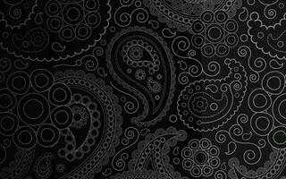 seamless abstract black floral vine pattern photo