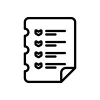 list icon vector in line style