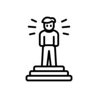 role model icon vector in line style