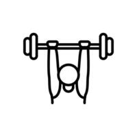 weight lifting icon vector in line style