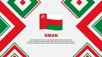 Oman Flag Abstract Background Design Template. Oman Independence Day Banner Wallpaper Vector Illustration. Oman Independence Day