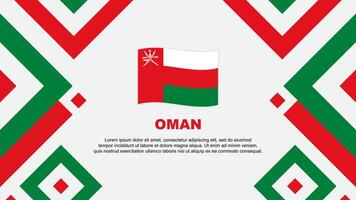 Oman Flag Abstract Background Design Template. Oman Independence Day Banner Wallpaper Vector Illustration. Oman Template