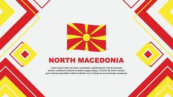 North Macedonia Flag Abstract Background Design Template. North Macedonia Independence Day Banner Wallpaper Vector Illustration. North Macedonia Background