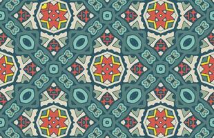 Abstract tribal fabric design pattern vector