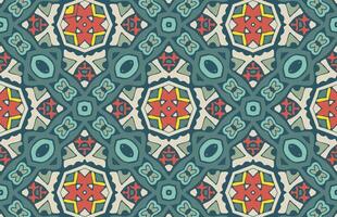 Abstract tribal fabric design pattern vector