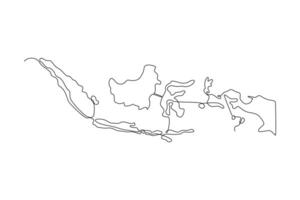 Continuous one line drawing World map concept. Doodle vector illustration.