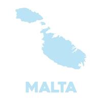 Detailed Malta Map vector