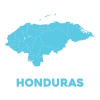 detallado Honduras mapa vector