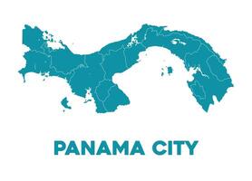 Detailed Panama City Map vector