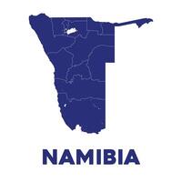 Detailed Namibia Map vector