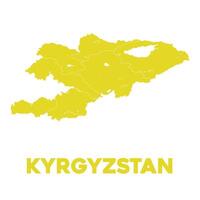 detallado Kirguistán mapa vector