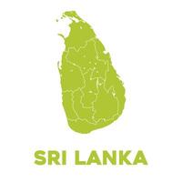 Detailed Sri Lanka Map vector