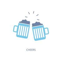 cheers concept line icon. Simple element illustration. cheers concept outline symbol design. vector