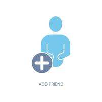 add friend concept line icon. Simple element illustration. add friend concept outline symbol design. vector