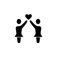 bff concept line icon. Simple element illustration. bff concept outline symbol design. vector