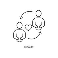 loyalty concept line icon. Simple element illustration. loyalty concept outline symbol design. vector