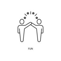 fun concept line icon. Simple element illustration. fun concept outline symbol design. vector