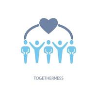 togetherness concept line icon. Simple element illustration. togetherness concept outline symbol design. vector