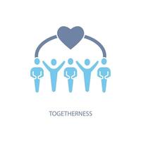 togetherness concept line icon. Simple element illustration. togetherness concept outline symbol design. vector