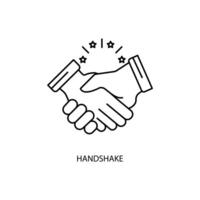 handshake concept line icon. Simple element illustration. handshake concept outline symbol design. vector